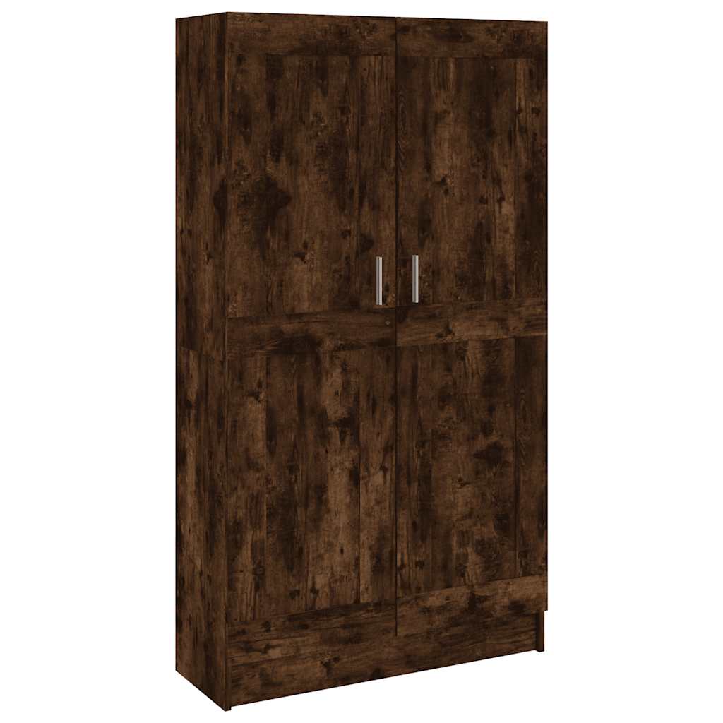Bokhylle røkt eik 82,5x30,5x150 cm konstruert tre