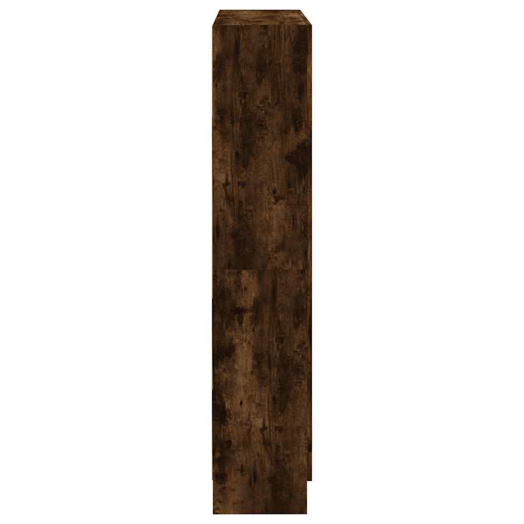 Bokhylle røkt eik 82,5x30,5x150 cm konstruert tre