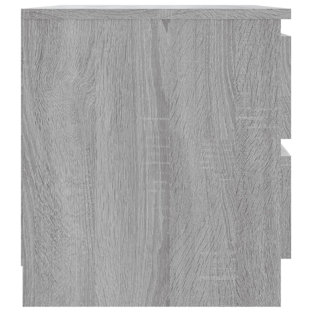 Nattbord 2 stk grå sonoma 50x39x43,5 cm konstruert tre