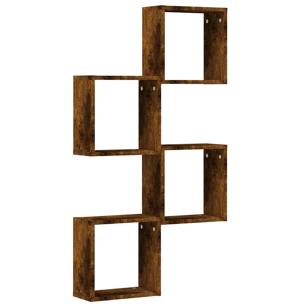 Vegghyller kubeformet 4 stk røkt eik 30x15x30 cm