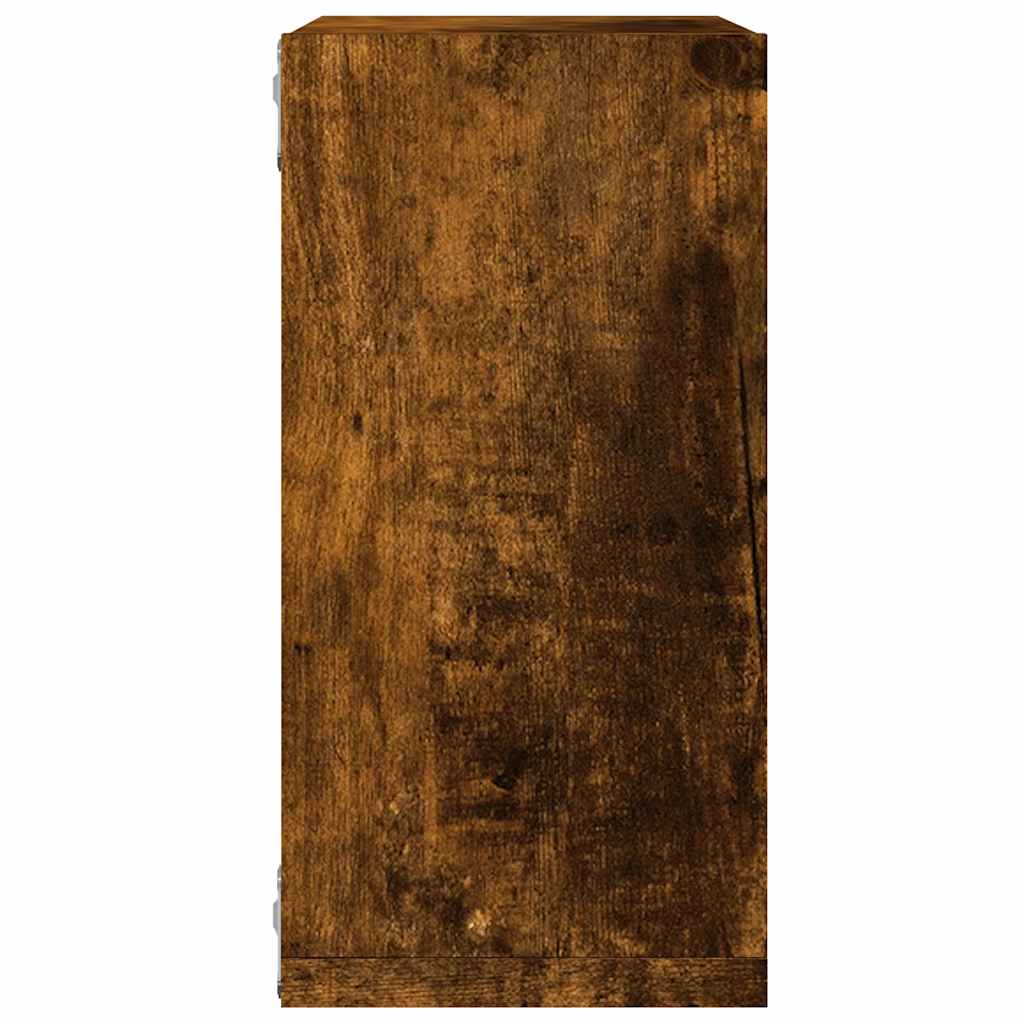 Vegghyller kubeformet 6 stk røkt eik 30x15x30 cm