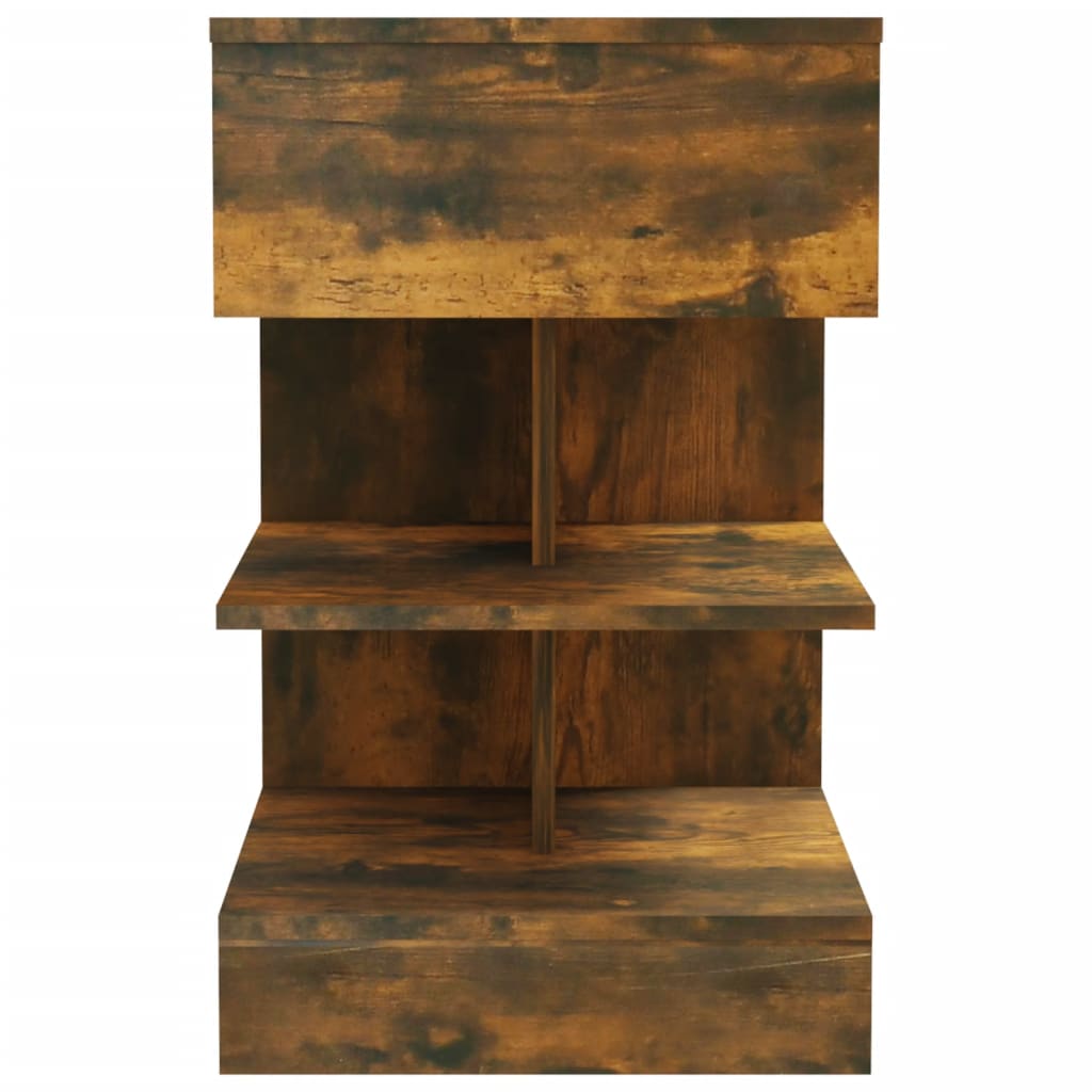 Nattbord røkt eik 40x35x65 cm konstruert tre