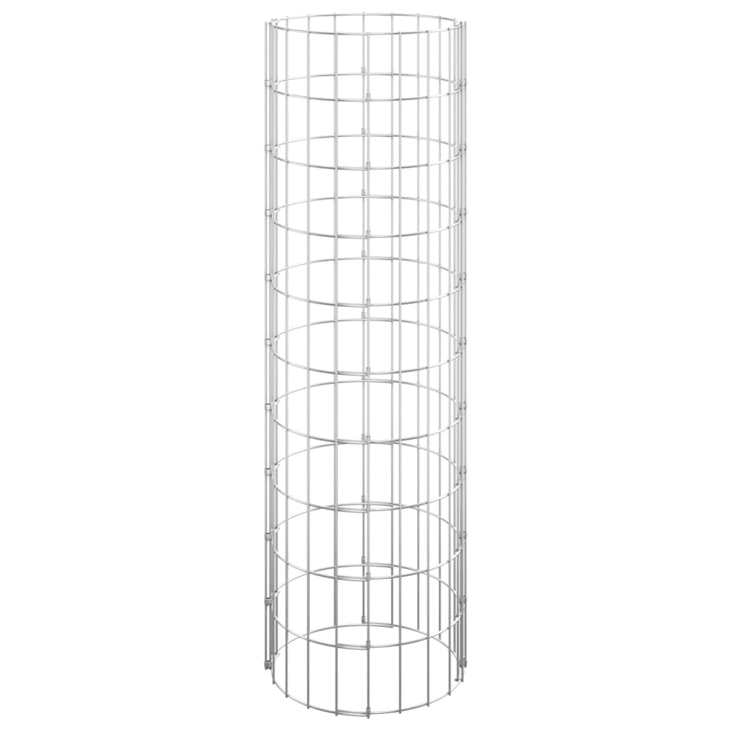 Sirkulær gabion stolpe galvanisert stål Ø30x100 cm