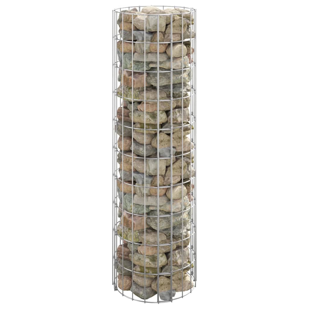 Sirkulær gabion stolpe galvanisert stål Ø30x100 cm