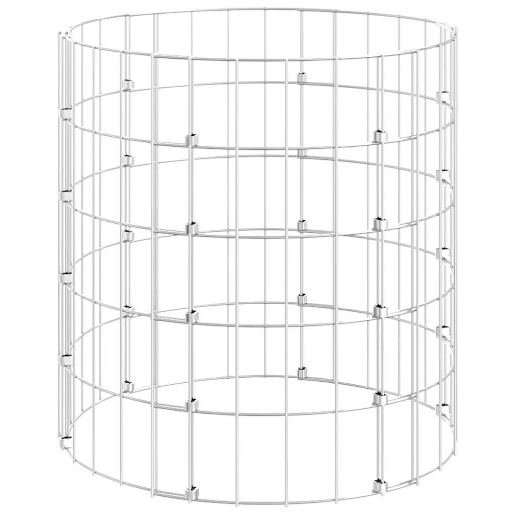 Sirkulær gabion stolpe galvanisert stål Ø50x50 cm