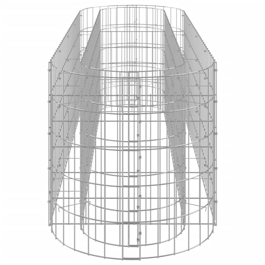 Gabion høybed galvanisert jern 190x50x50 cm vidaXL