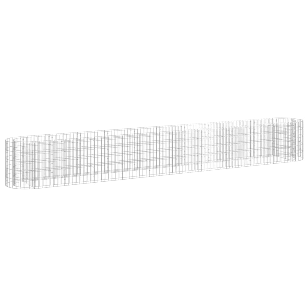 Gabion høybed galvanisert jern 400x50x50 cm