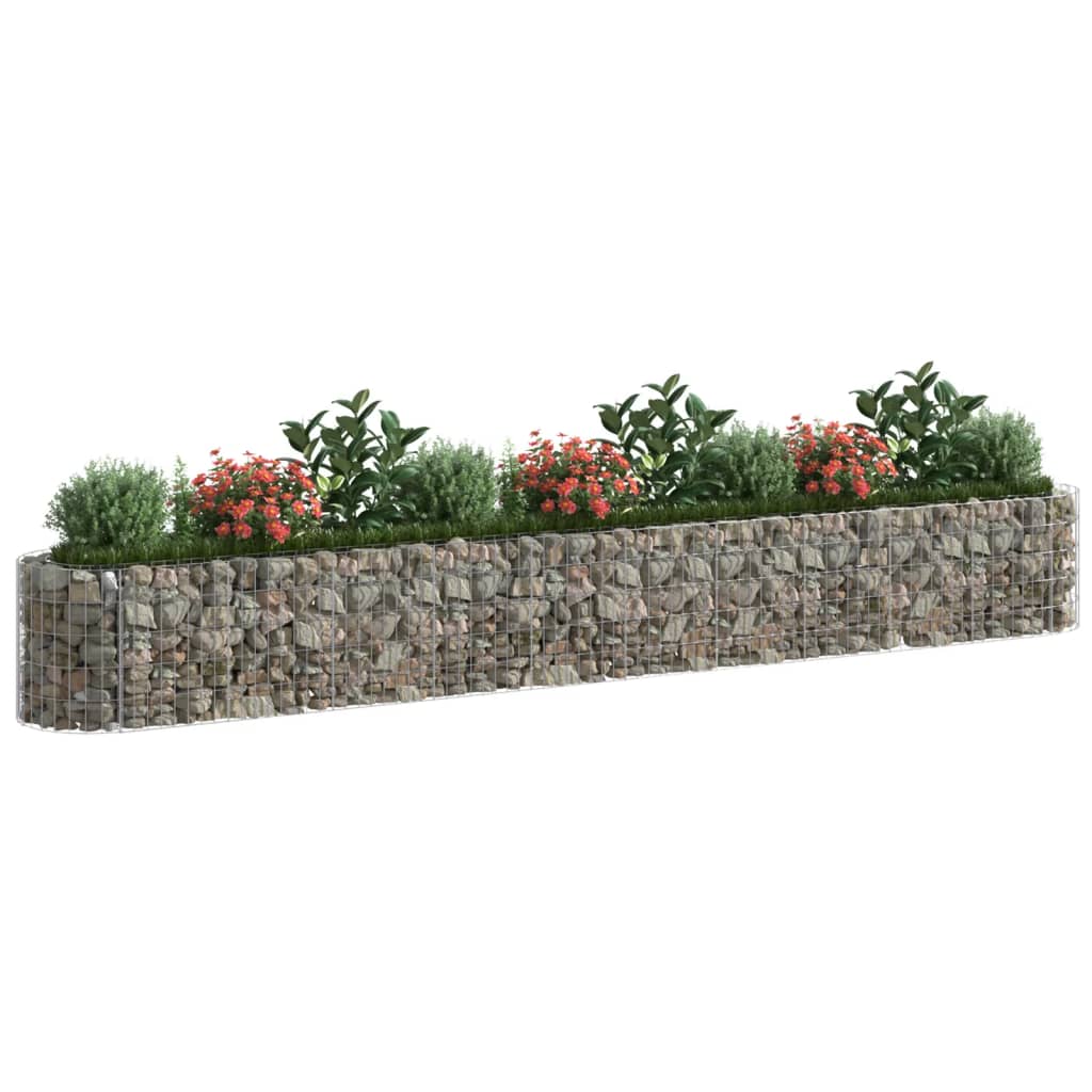 Gabion høybed galvanisert jern 400x50x50 cm