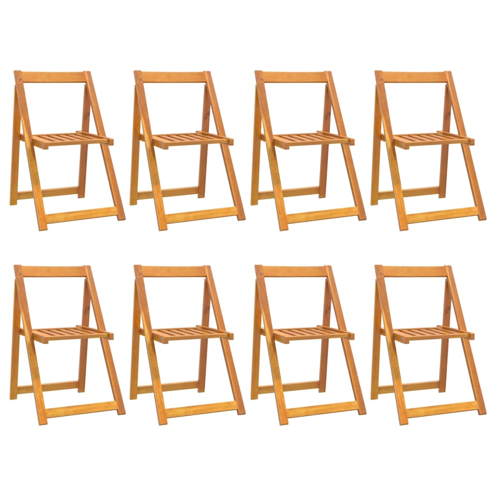 Klappstoler 8 stk heltre akasie vidaXL