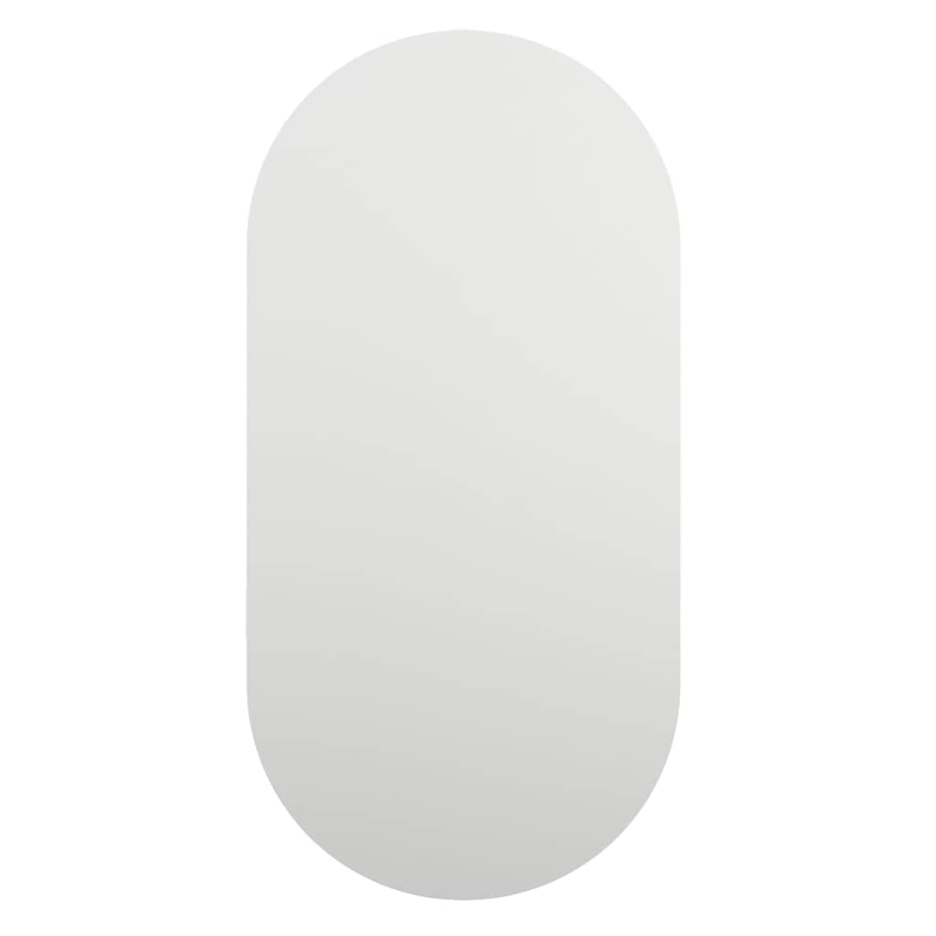 Speil med LED-lys 80x40 cm glass oval vidaXL