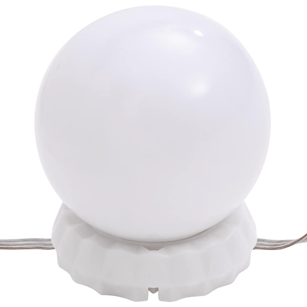 Speil med LED-lys 80x40 cm glass oval vidaXL
