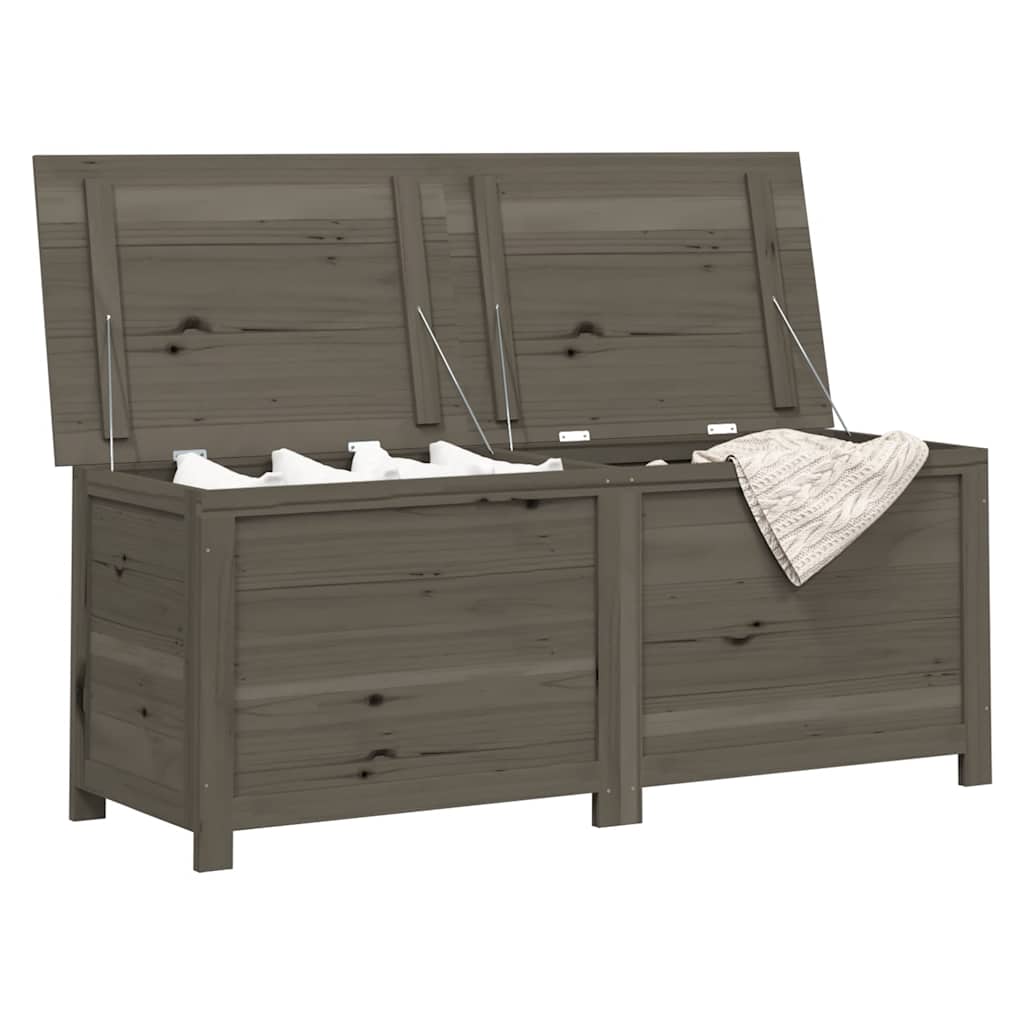Utendørs putekasse antrasitt 150x50x56 cm heltre gran