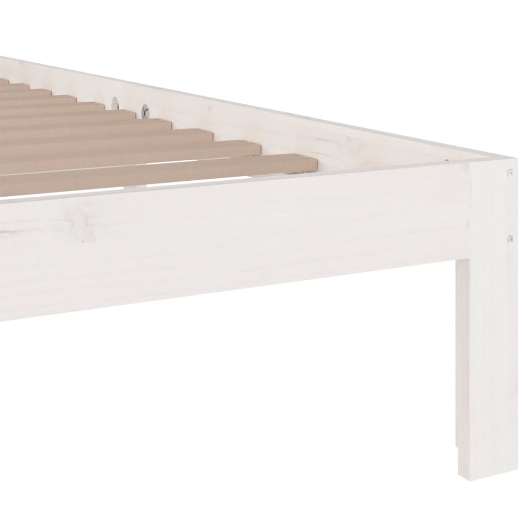Sengeramme hvit heltre 135x190 cm Double