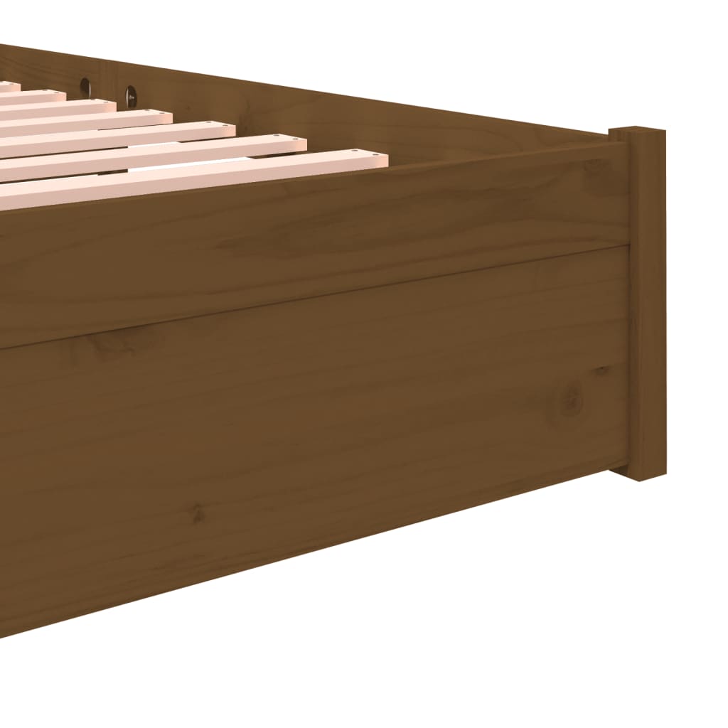 Sengeramme honningbrun heltre 120x190 cm Small Double
