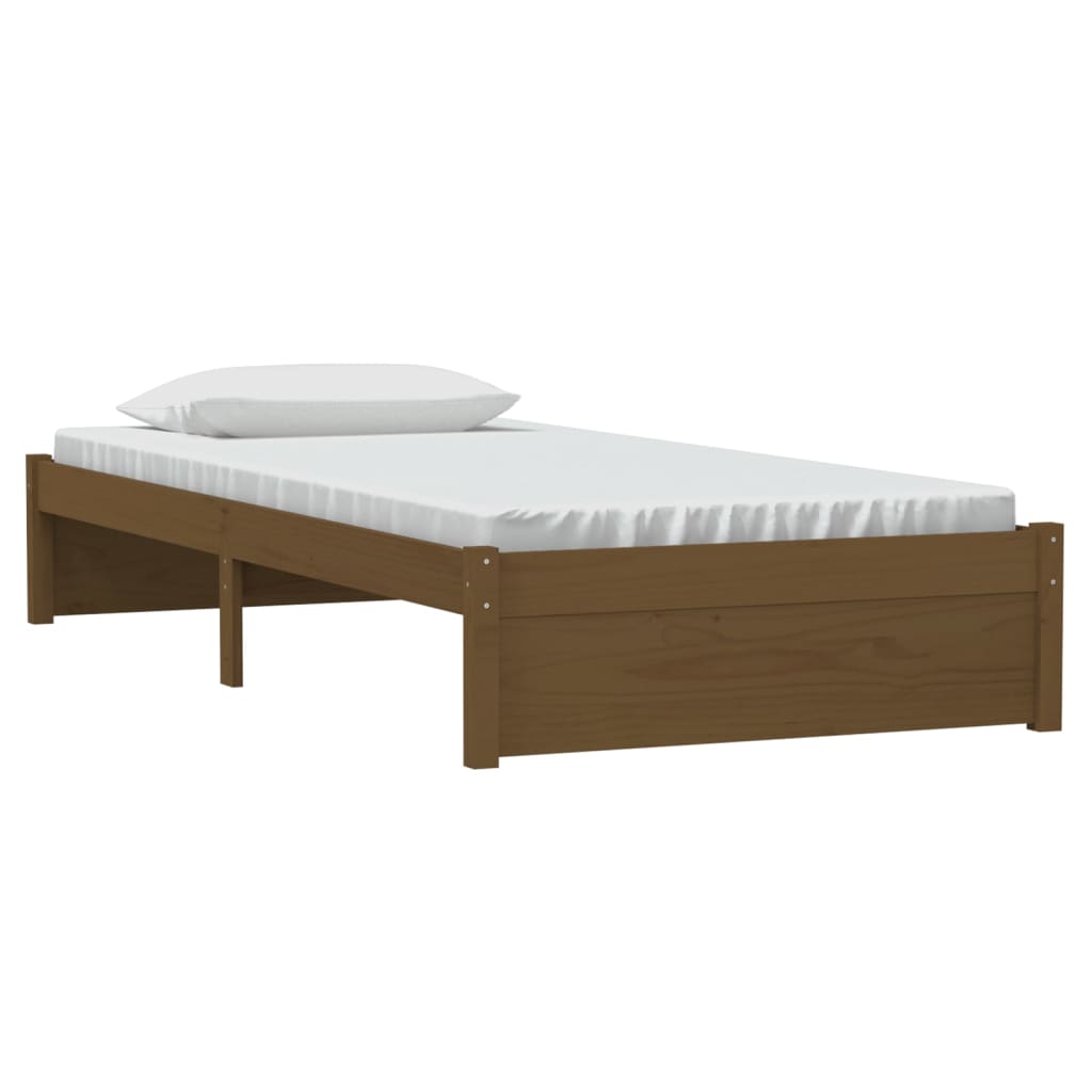 Sengeramme honningbrun heltre 90x200 cm