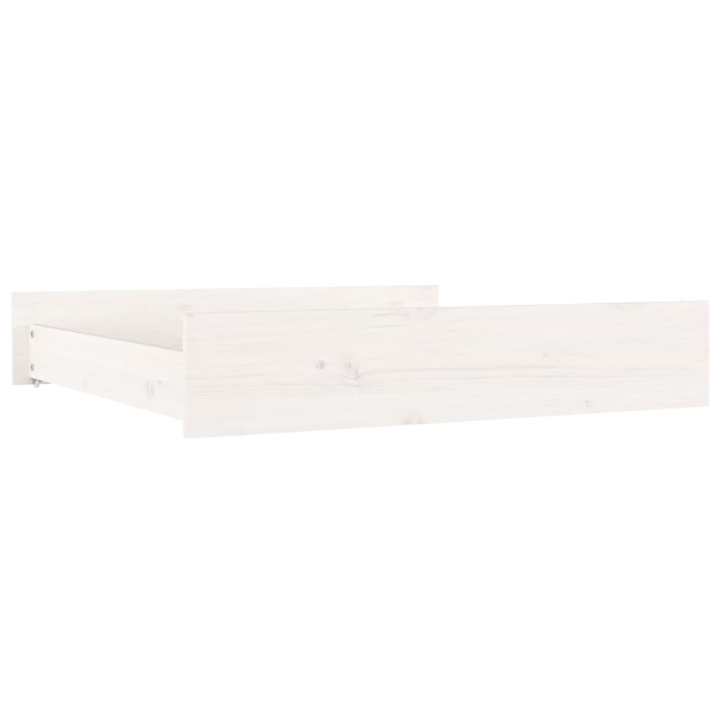 Sengeskuffer 2 stk hvit heltre furu