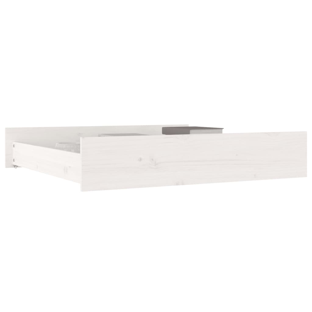 Sengeskuffer 2 stk hvit heltre furu