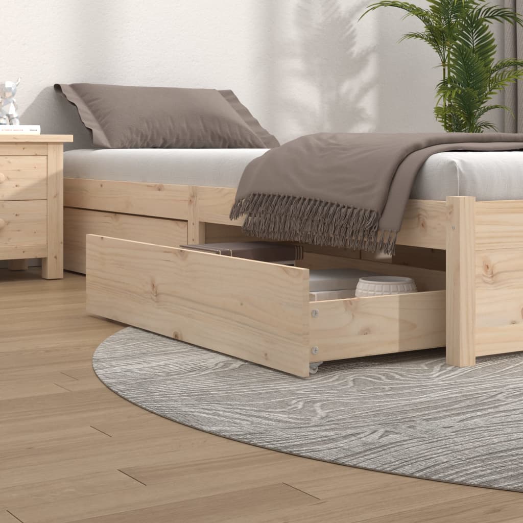 Sengeskuffer 4 stk heltre furu