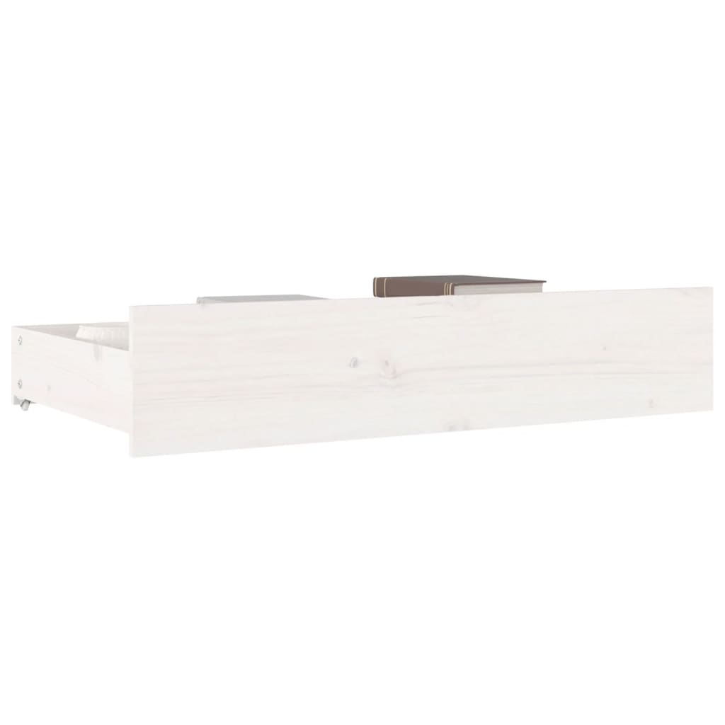Sengeskuffer 4 stk hvit heltre furu