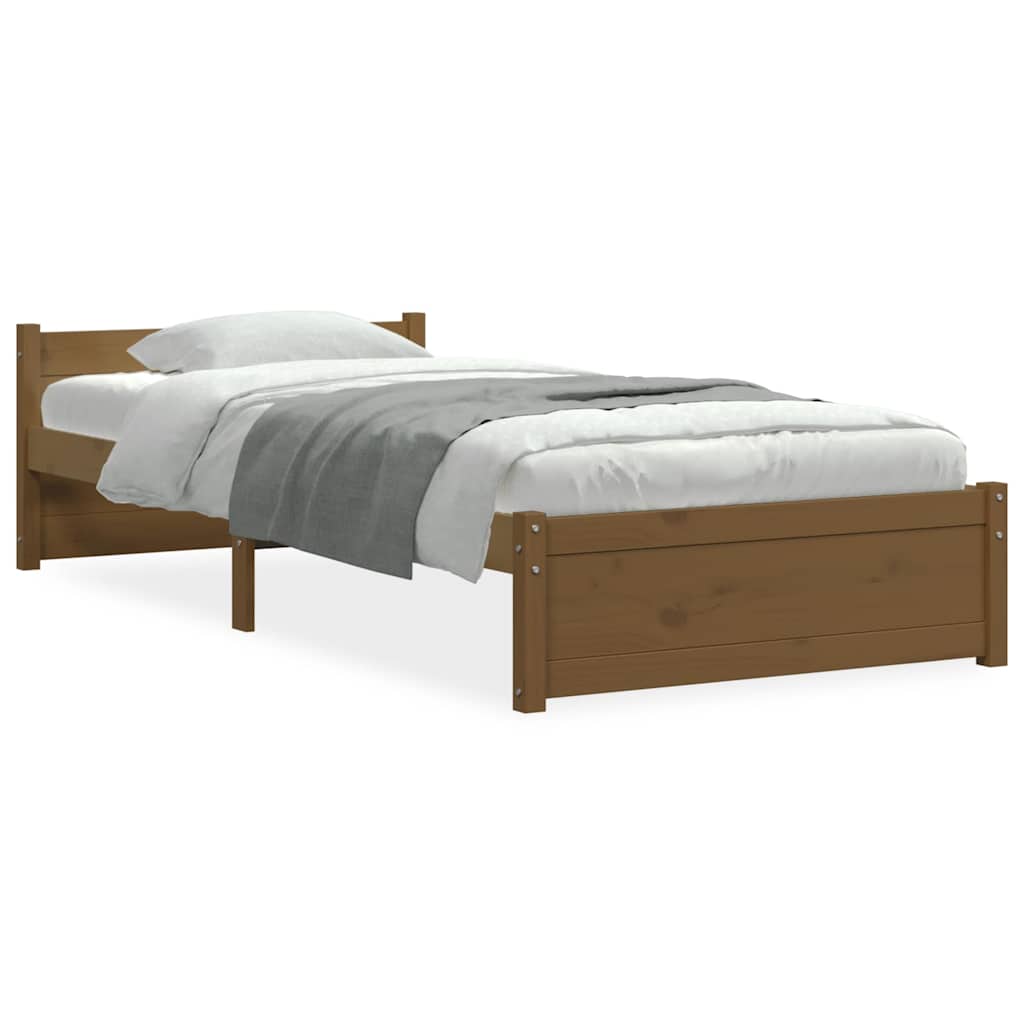 Sengeramme honningbrun heltre 75x190 cm Small Single