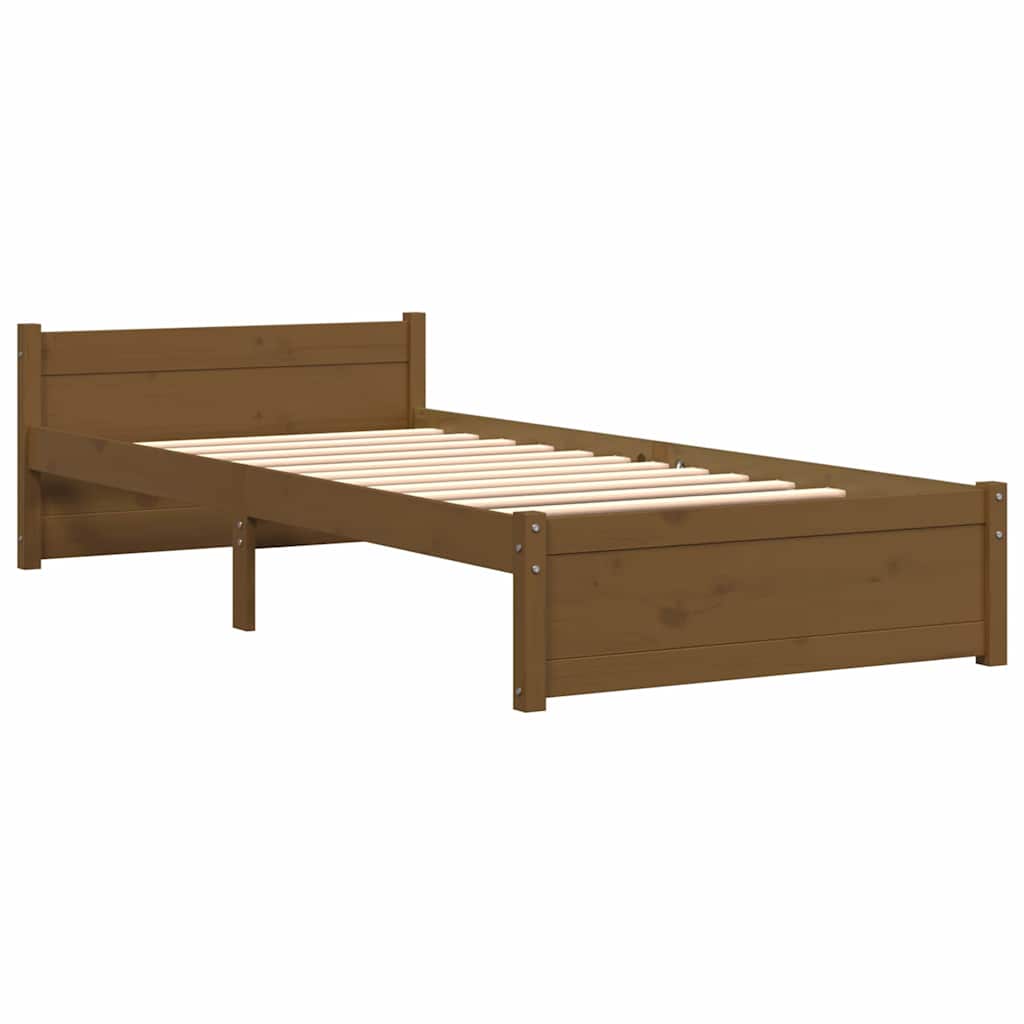 Sengeramme honningbrun heltre 75x190 cm Small Single