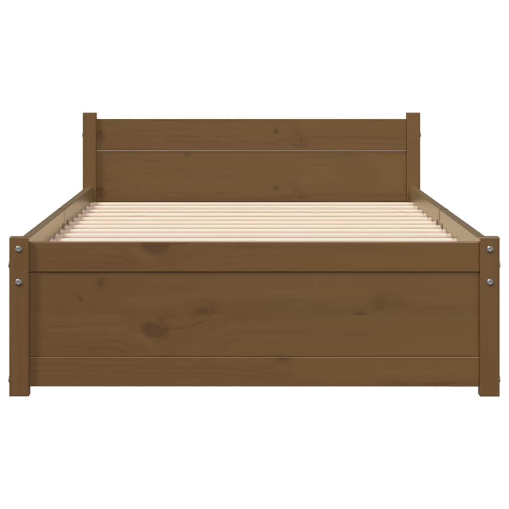 Sengeramme honningbrun heltre 75x190 cm Small Single