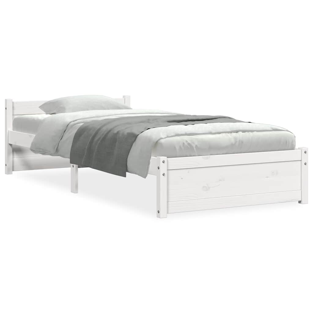Sengeramme hvit heltre 90x190 cm Single
