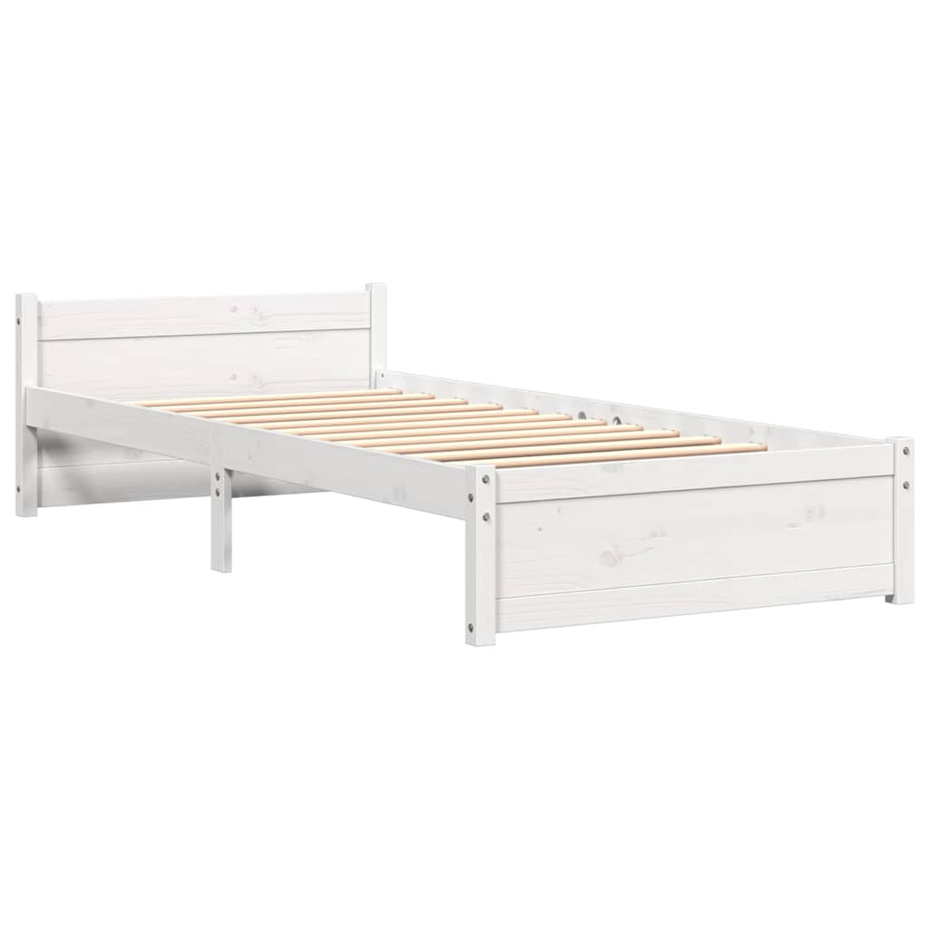 Sengeramme hvit heltre 90x190 cm Single