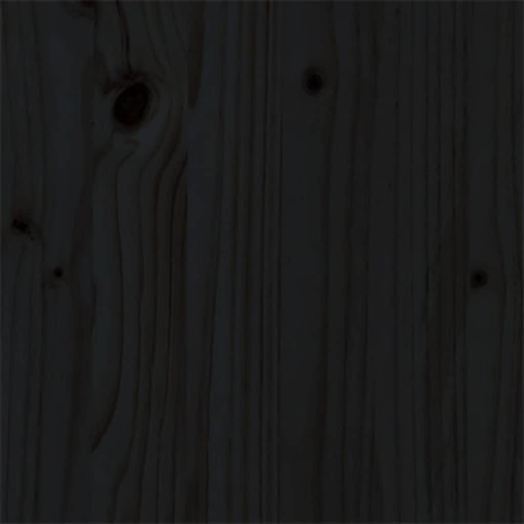 Sengeramme svart heltre 140x190 cm