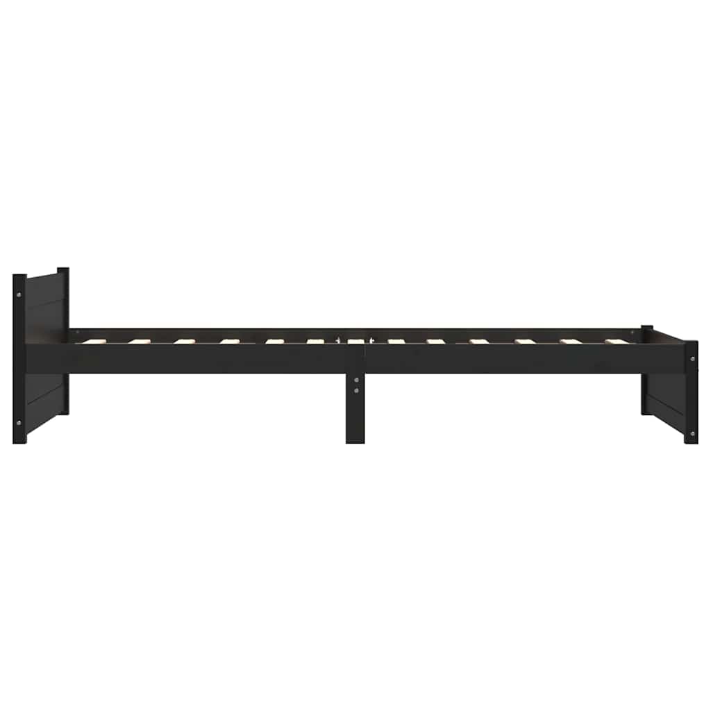 Sengeramme svart heltre 90x200 cm