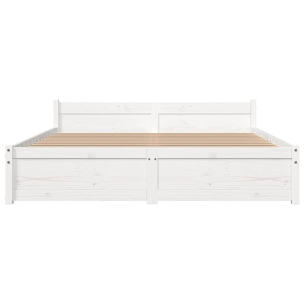 Sengeramme hvit heltre 140x200 cm
