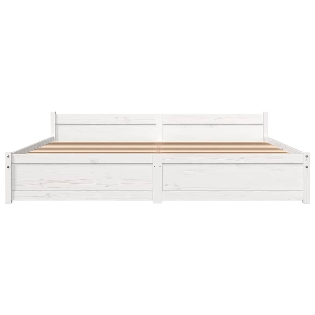 Sengeramme hvit heltre 180x200 cm Super King