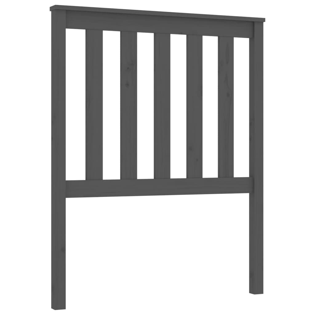 Sengegavl grå 81x6x101 cm heltre furu