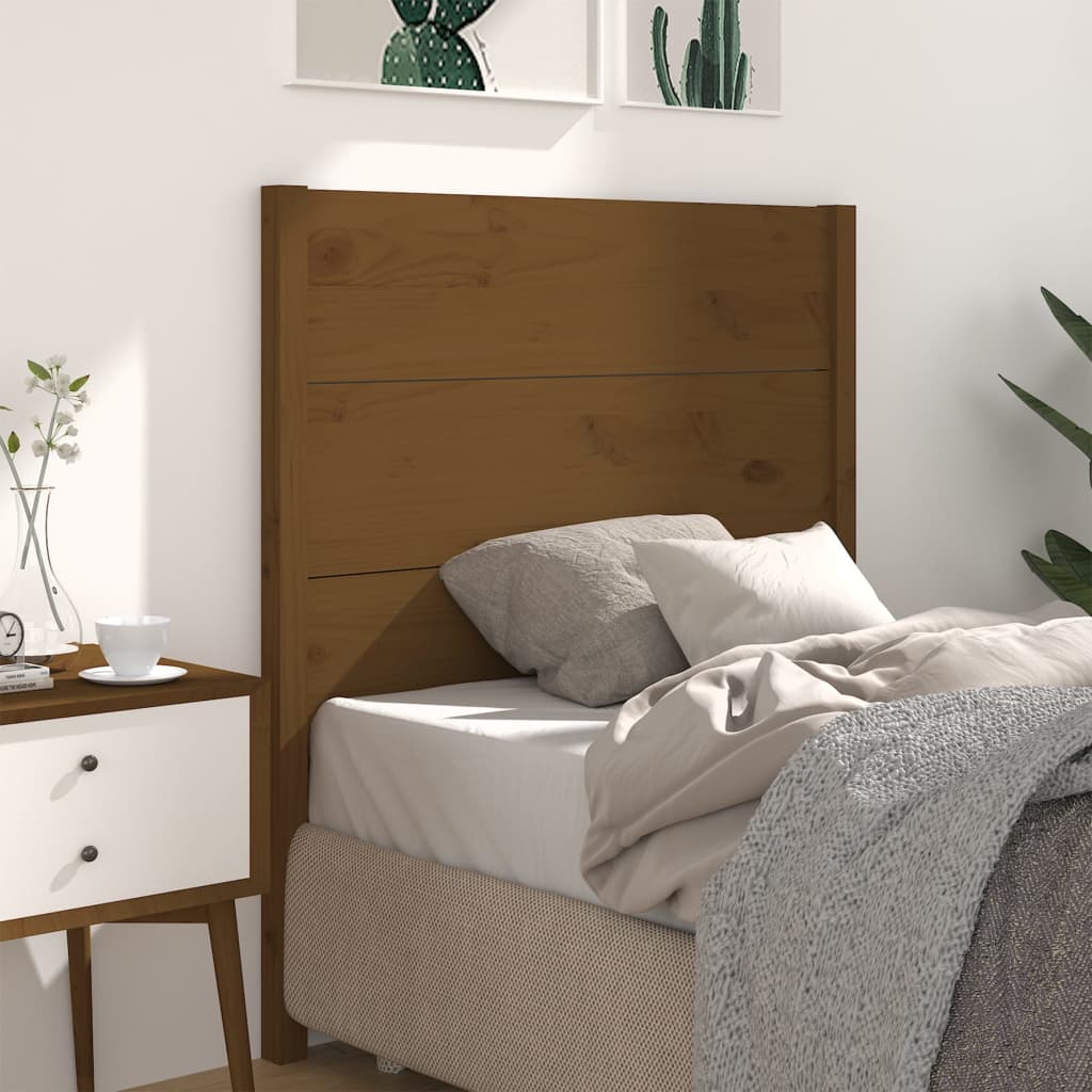 Sengegavl honningbrun 81x4x100 cm heltre furu