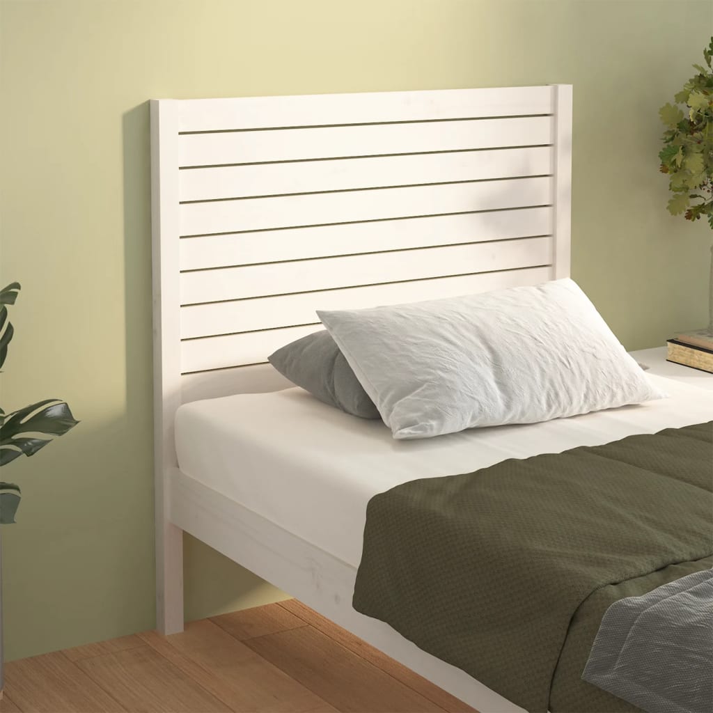 Sengegavl hvit 96x4x100 cm heltre furu