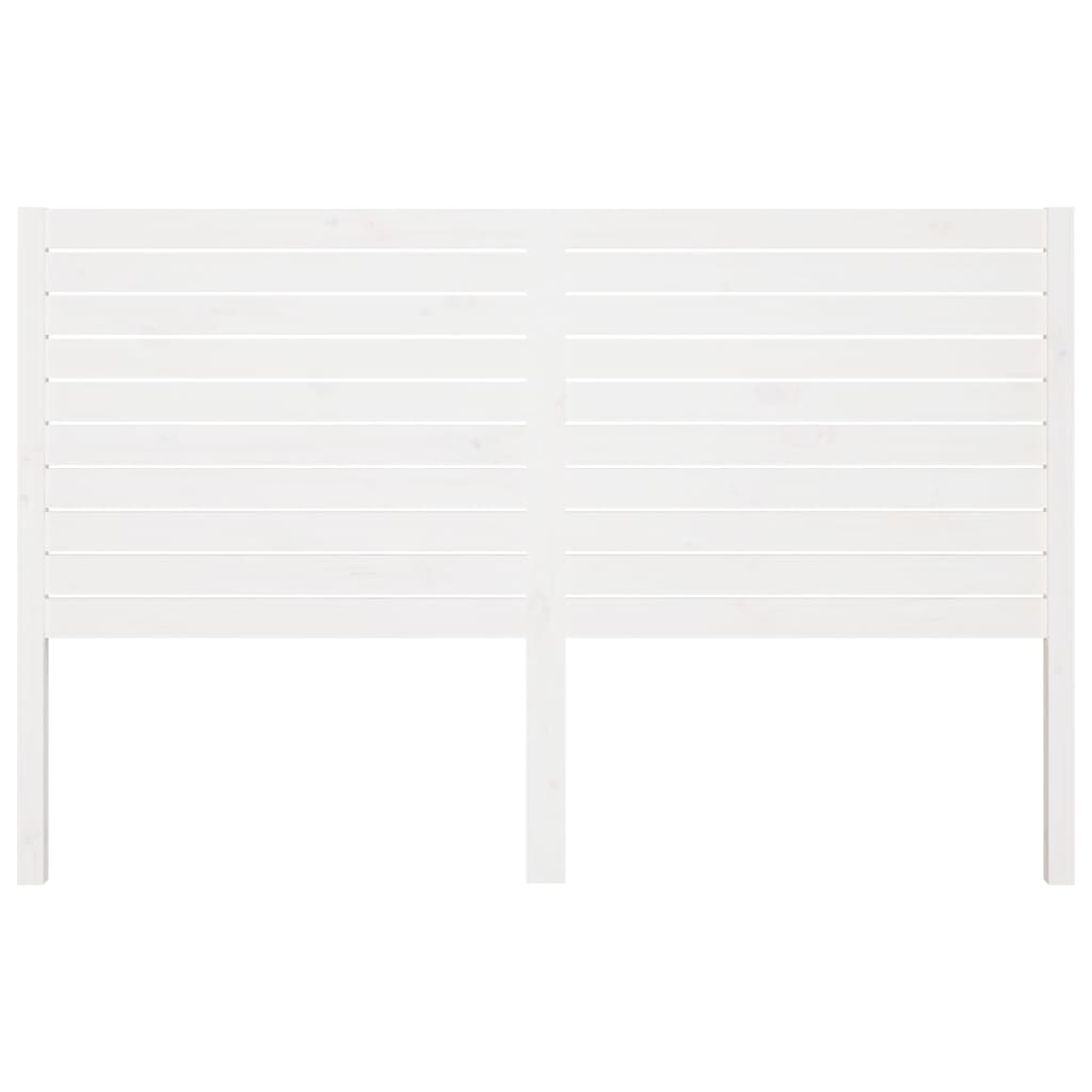 Sengegavl hvit 146x4x100 cm heltre furu