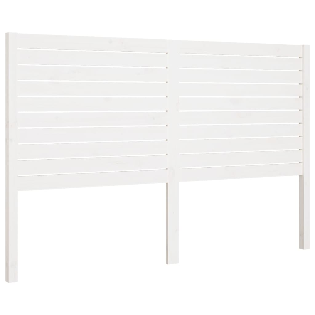 Sengegavl hvit 206x4x100 cm heltre furu