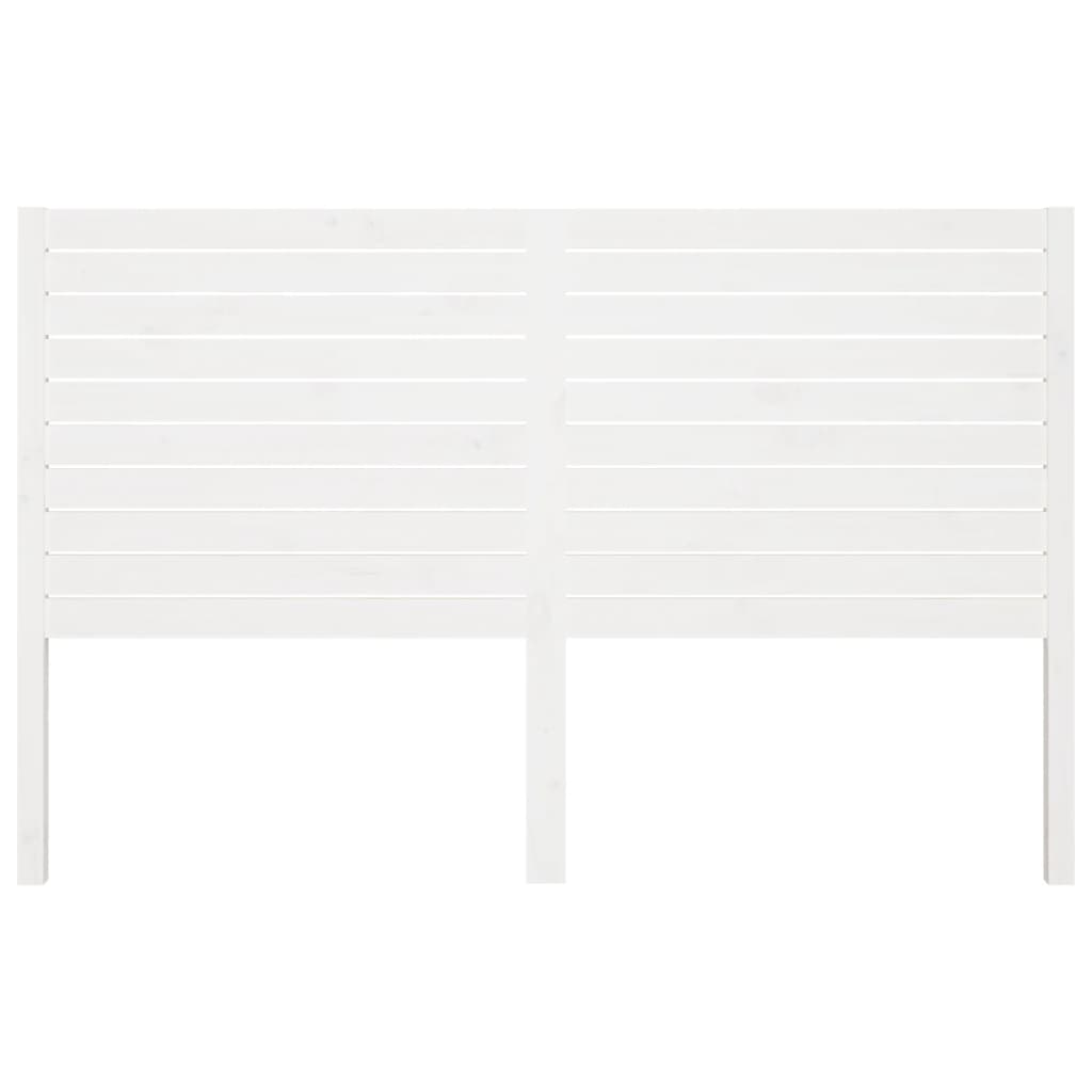 Sengegavl hvit 206x4x100 cm heltre furu