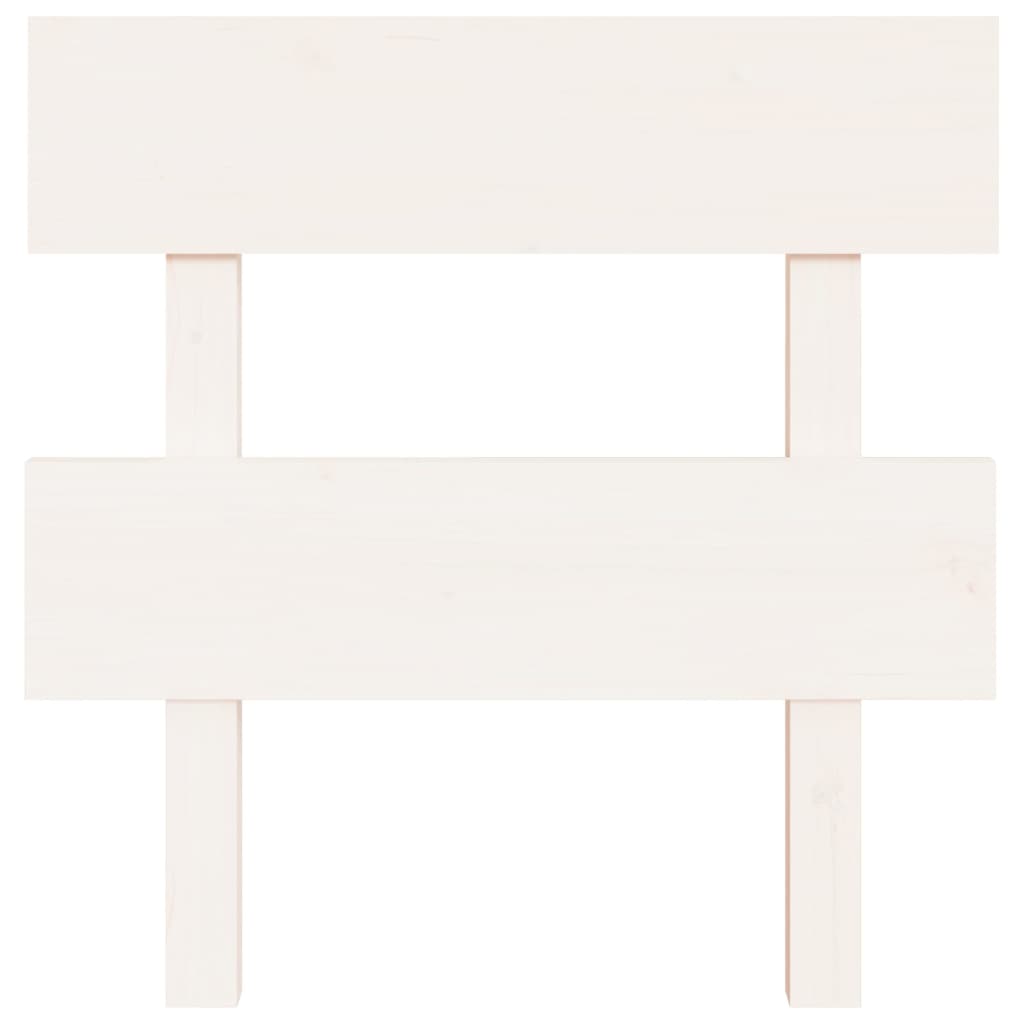 Sengegavl hvit 103,5x3x81 cm heltre furu