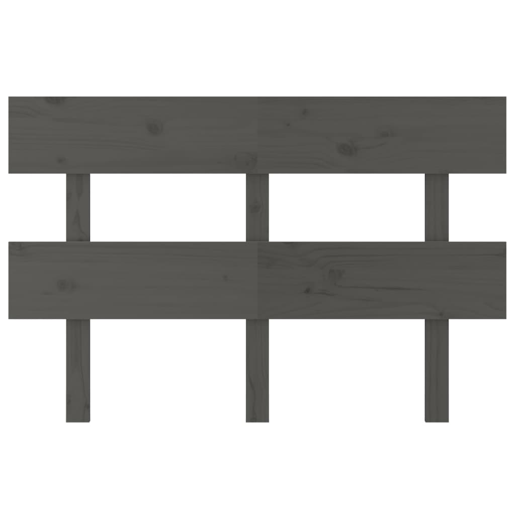 Sengegavl grå 144x3x81 cm heltre furu