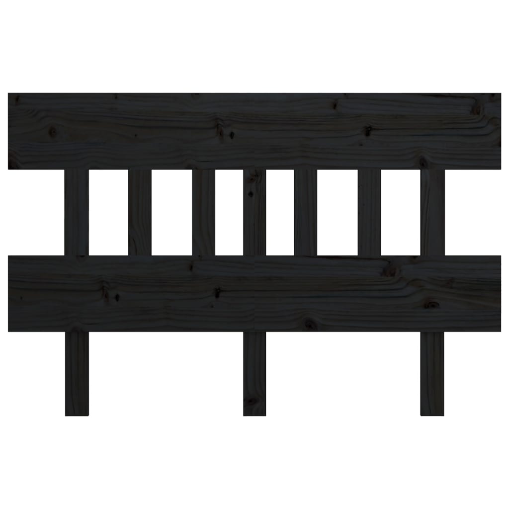 Sengegavl svart 183,5x3x81 cm heltre furu