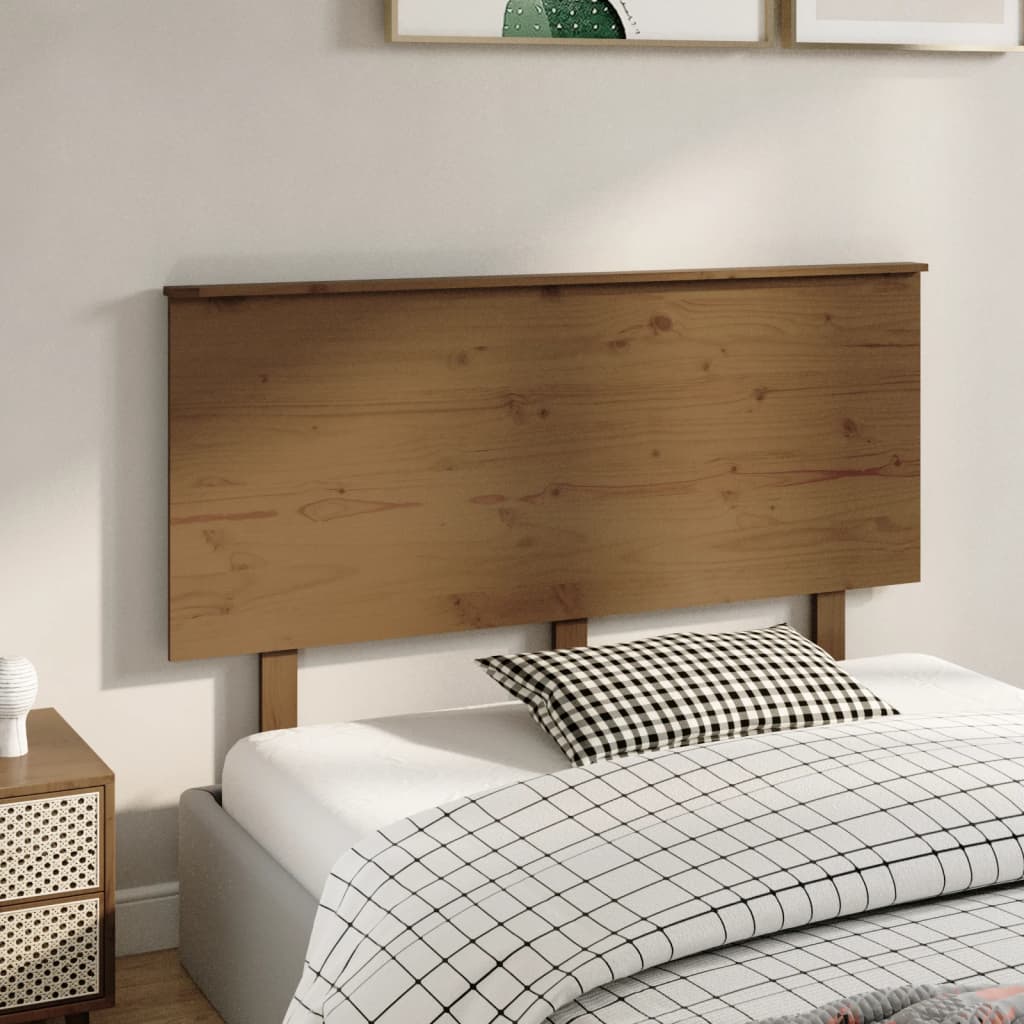 Sengegavl honningbrun 139x6x82,5 cm heltre furu