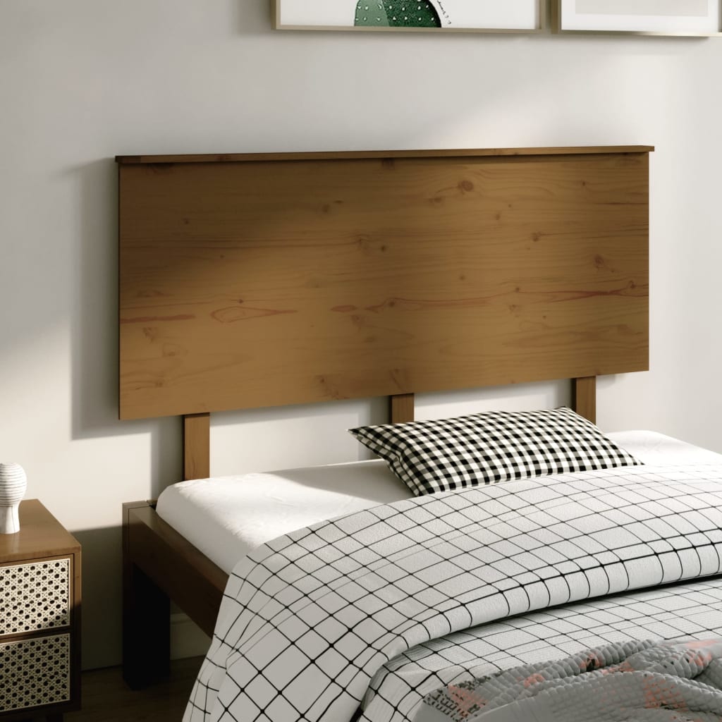Sengegavl honningbrun 139x6x82,5 cm heltre furu