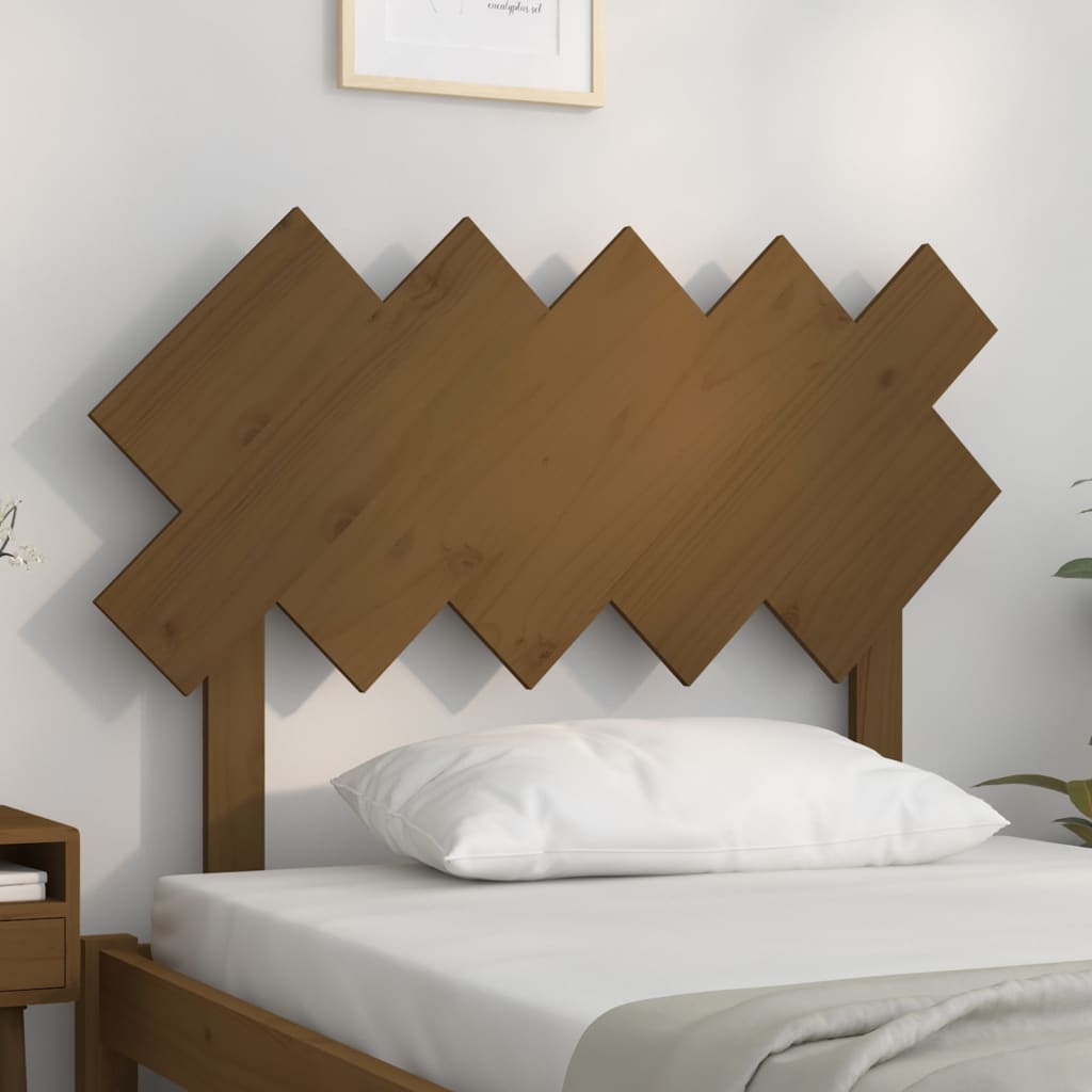 Sengegavl honningbrun 104 x 3 x 80,5 cm heltre furu