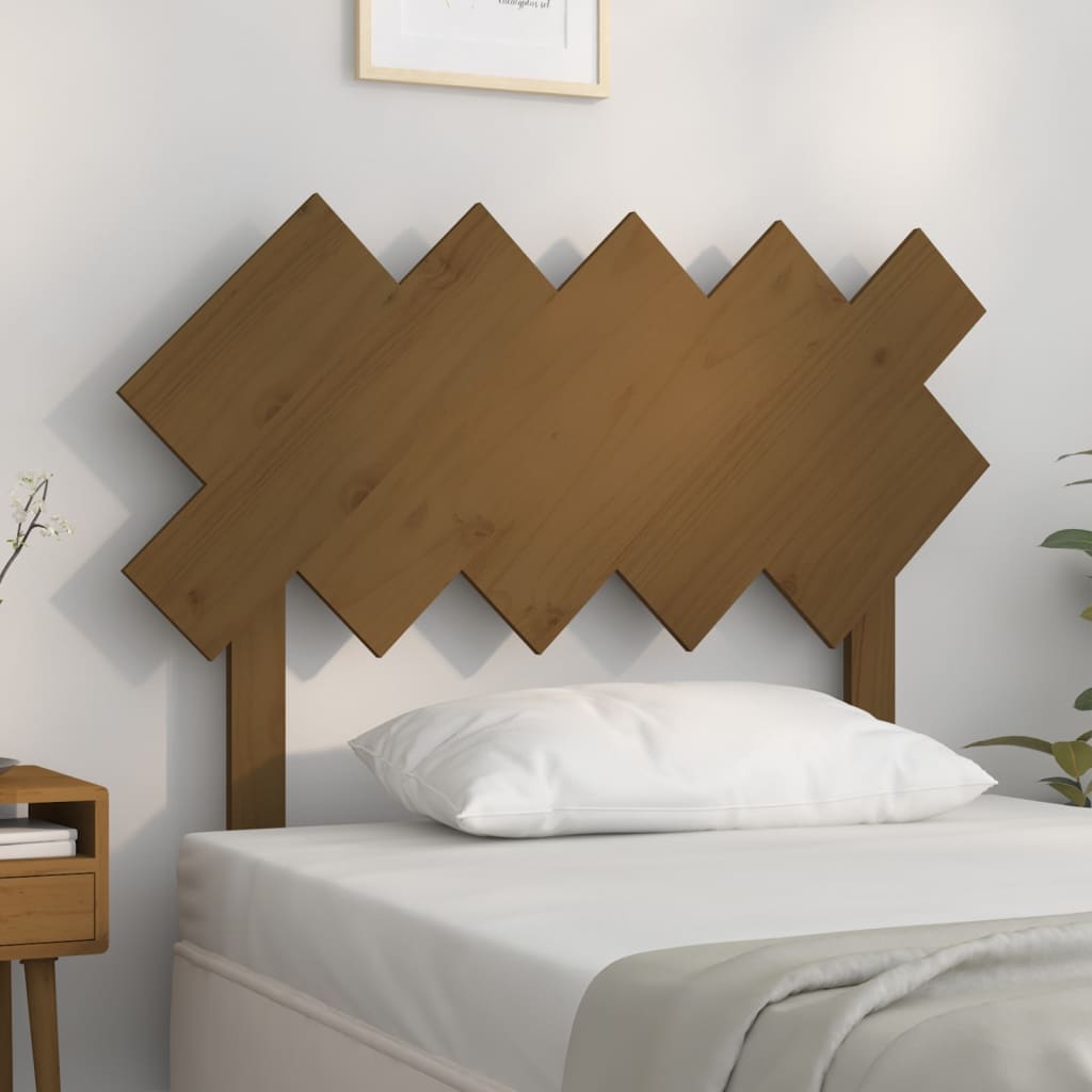 Sengegavl honningbrun 104 x 3 x 80,5 cm heltre furu