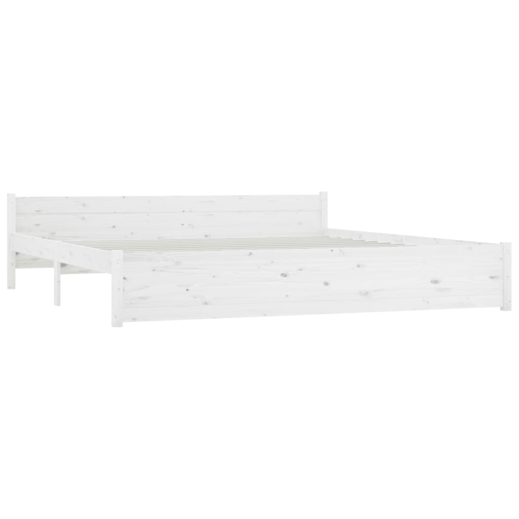 Sengeramme med skuffer hvit 180x200 cm Super King