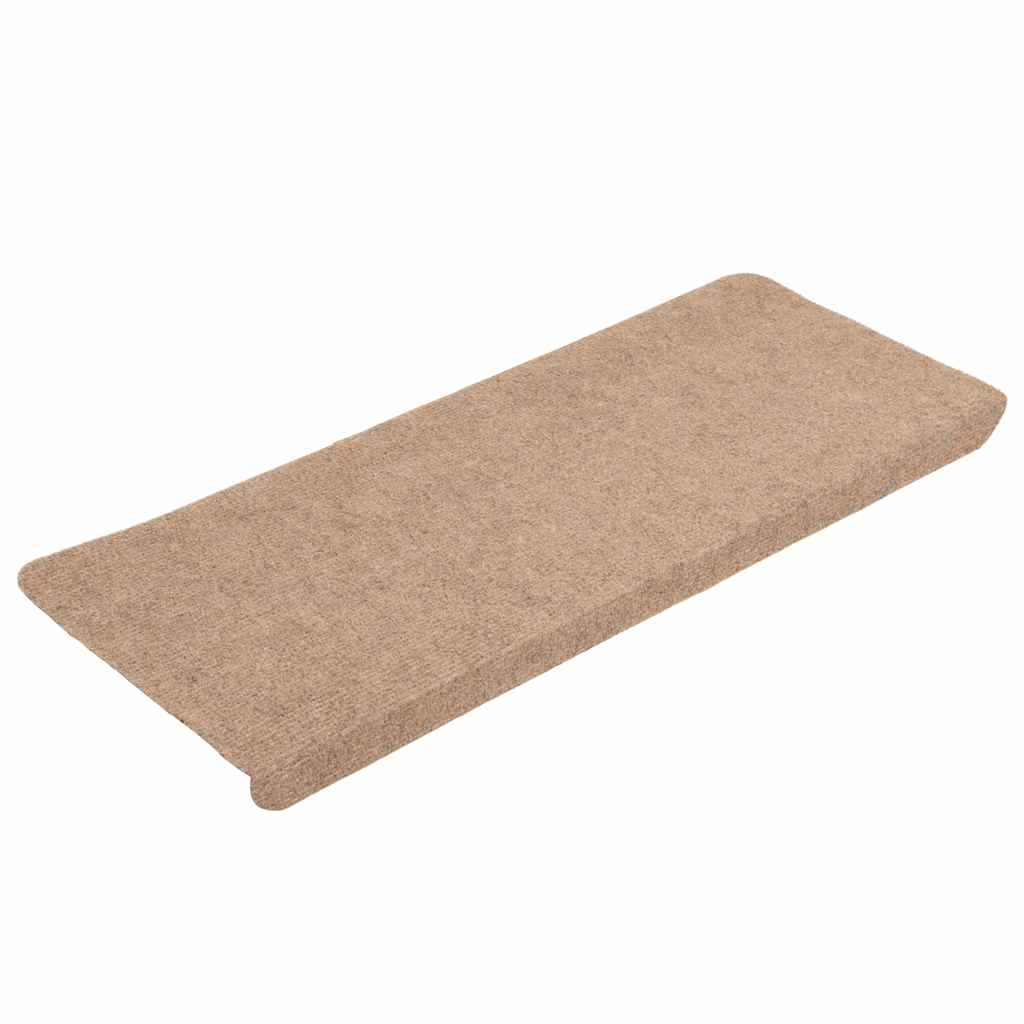 Selvklebende trappematter 15 stk 65x24,5x3,5 cm beige