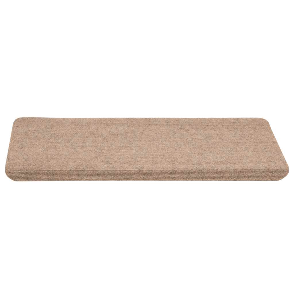 Selvklebende trappematter 15 stk 65x24,5x3,5 cm beige