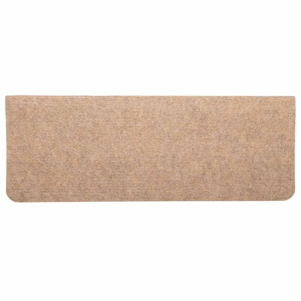 Selvklebende trappematter 15 stk 65x24,5x3,5 cm beige