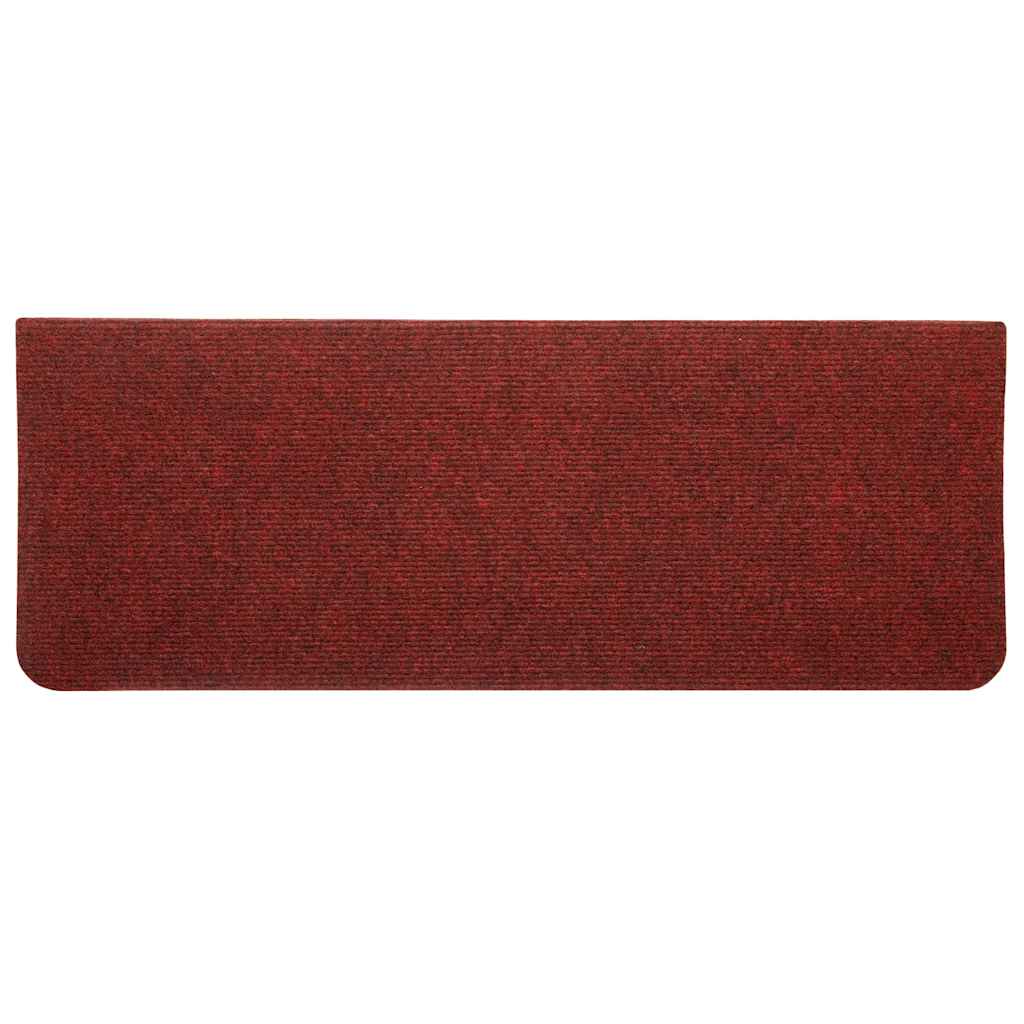 Selvklebende trappematter 15 stk 65x24,5x3,5 cm rød